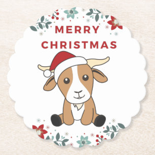 Posavasos De Papel Navidades de cabra cabras animales de invierno