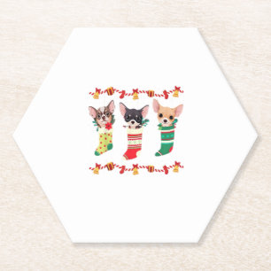 Posavasos De Papel Navidades de Chihuahua alumbran a divertida amante