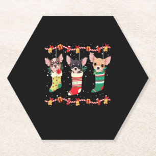 Posavasos De Papel Navidades de Chihuahua encienden graciosa perrera