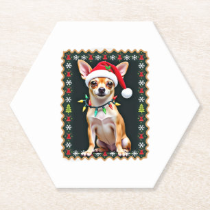 Posavasos De Papel Navidades de Chihuahua Perro Perro Sueño X