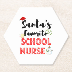 Posavasos De Papel Navidades de Enfermeras Escolares