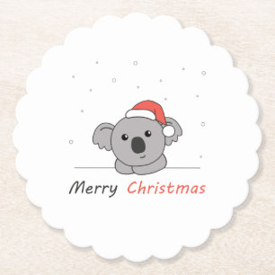 Posavasos De Papel Navidades de Koala Nieve Animales De Invierno Koal