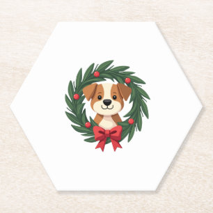 Posavasos De Papel Navidades De La Nariz De Perro Cuidadoso Vieron Na