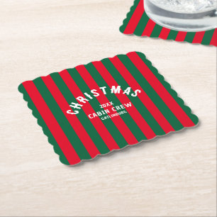 Posavasos De Papel Navidades de la tripulación de cabina Personalizad