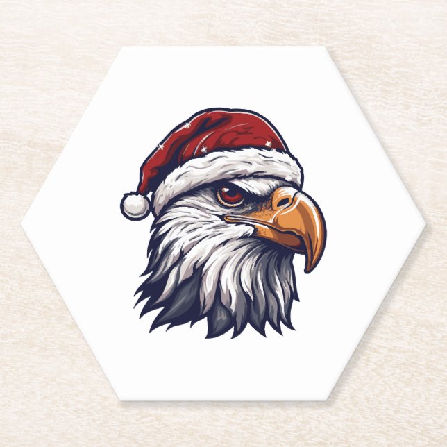 Posavasos De Papel Navidades de Navidades Eagle head (Anverso)