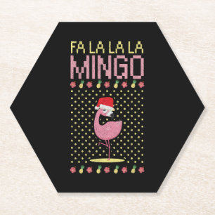 Posavasos De Papel Navidades de regalo de pico rosa de flamenco