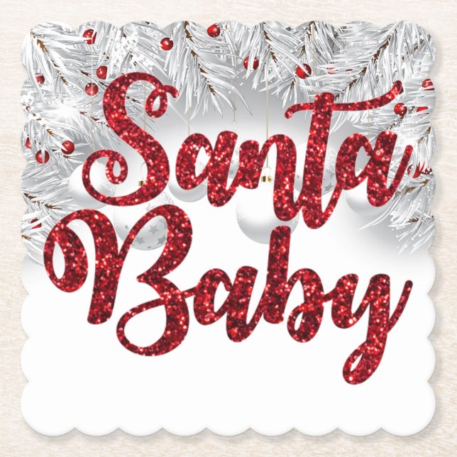 Posavasos De Papel Navidades de Santa Bebé (Anverso)
