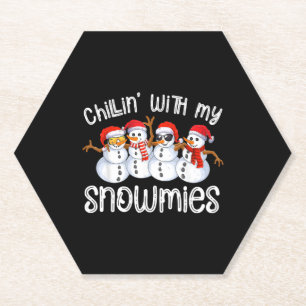 Posavasos De Papel Navidades De Snowman Chillin Con Mis Nieves