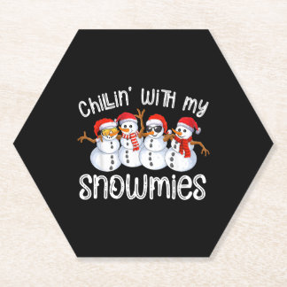 Posavasos De Papel Navidades De Snowman Chillin Con Mis Nieves