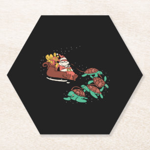 Posavasos De Papel Navidades de Tortuga Marina