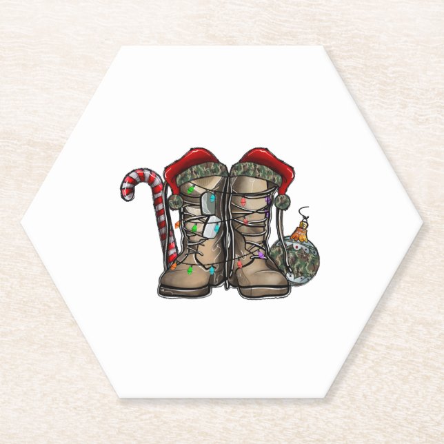 Posavasos De Papel Navidades del ejército (Anverso)