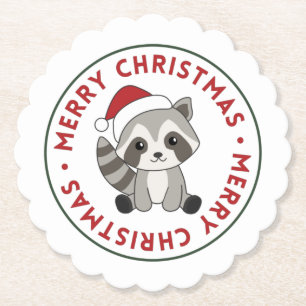 Posavasos De Papel Navidades del mapache nacen la costa de papel de r