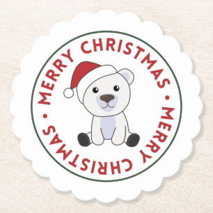 Posavasos De Papel Navidades del oso polar niegan a los animales de i