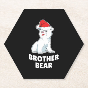 Posavasos De Papel Navidades del oso polar - regalo de hermano de Nav