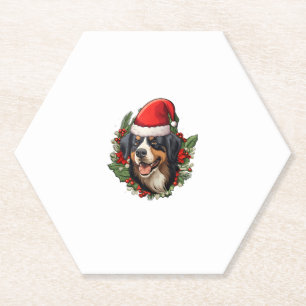 Posavasos De Papel Navidades divertidos Bernese Mountain Dog