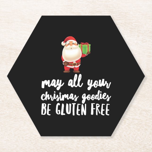 Posavasos De Papel Navidades divertidos Gluten Free (Anverso)