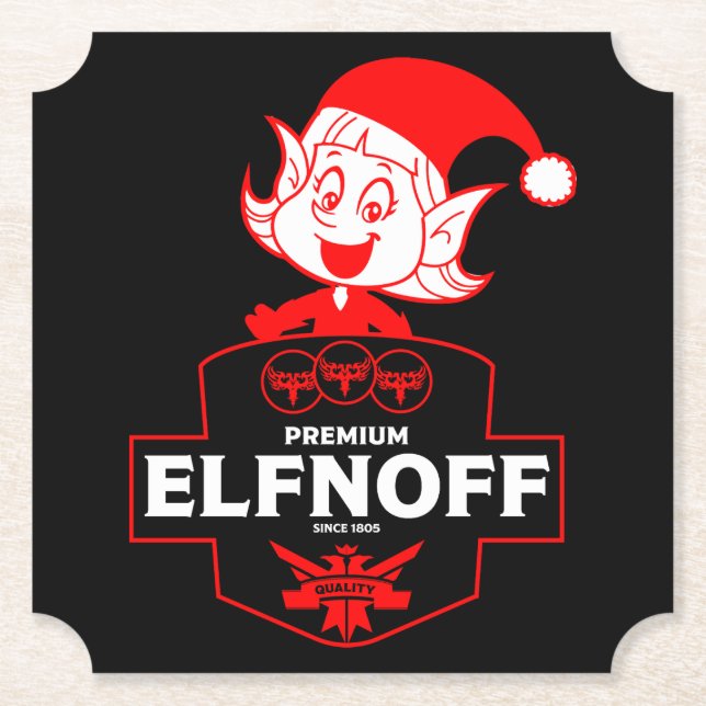 Posavasos De Papel Navidades divertidos Vodka (Anverso)