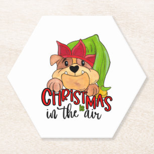 Posavasos De Papel Navidades en el aire - Amantes del Bulldog