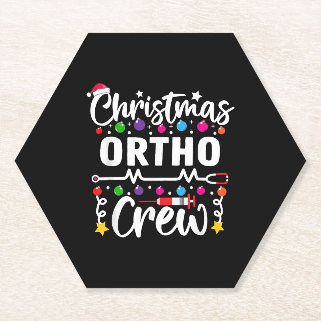 Posavasos De Papel Navidades Enfermera Médica de Enfermería Ortopedia (Anverso)