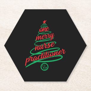 Posavasos De Papel Navidades enfermera profesional, una alegre