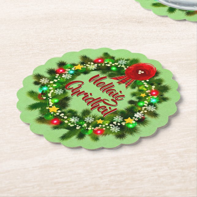 Posavasos De Papel Navidades escoceses de Nollaig Chridheil (En perspectiva)