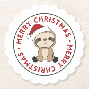 Posavasos De Papel Navidades eslovacos Nieve Animales de invierno Pap