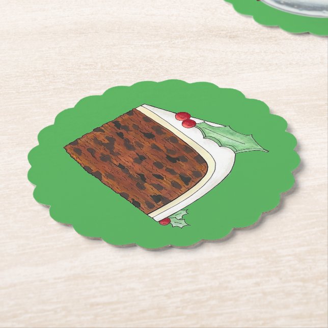 Posavasos De Papel Navidades felices Reino Unido Pastel de pasteles b (En perspectiva)