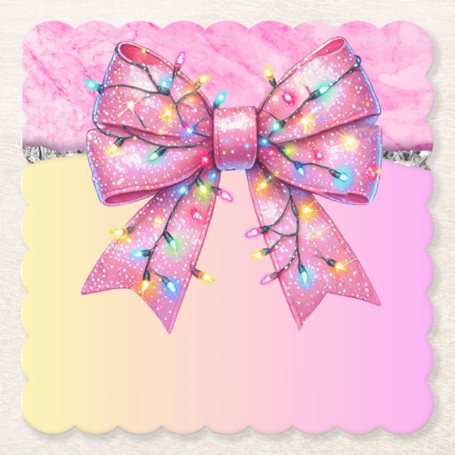 Posavasos De Papel Navidades Fiesta Drip Bling Festividad Feliz Navid (Anverso)