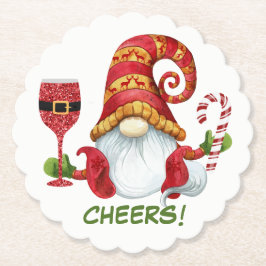 Posavasos De Papel Navidades Fiesta Gnome Chequea Bapet Coaster