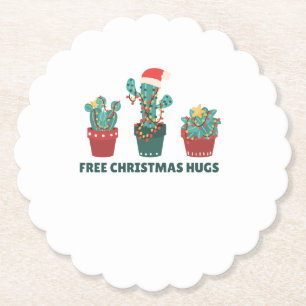 Posavasos De Papel Navidades libres abrazan divertidas plantas de cac