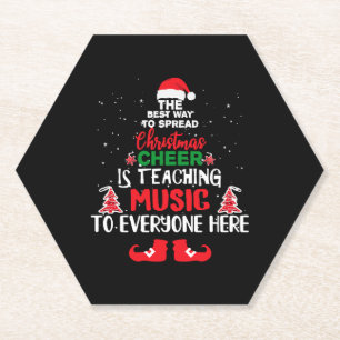 Posavasos De Papel Navidades Maestros de Música, Divertidos Maestros