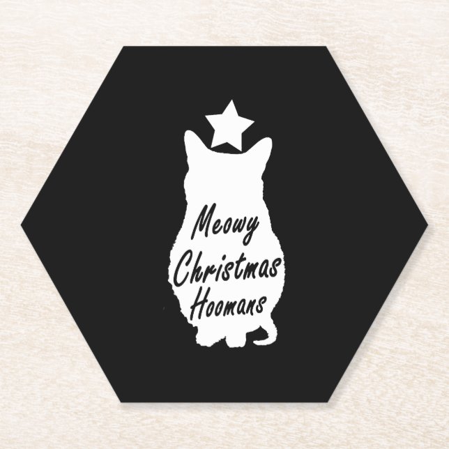 POSAVASOS DE PAPEL NAVIDADES MEOWY (Anverso)