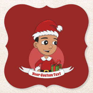 Posavasos De Papel Navidades niño personalizado de papel montaña rusa