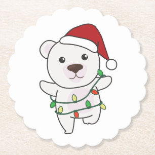 Posavasos De Papel Navidades Polar Oso Animales De Invierno Osos Pola