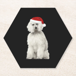 Posavasos De Papel Navidades Poodle Christmas Tree Dog Puppy Watercol