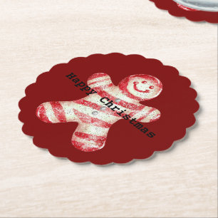 Posavasos De Papel Navidades Red White Peppermining Gingerbread Cooki