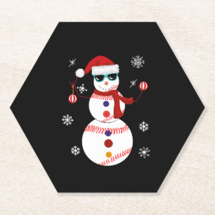 Posavasos De Papel Navidades Regalo de Snowman Santa Hat de béisbol