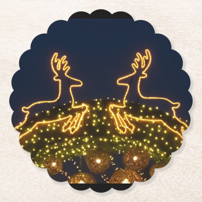Posavasos De Papel Navidades renos (Anverso)