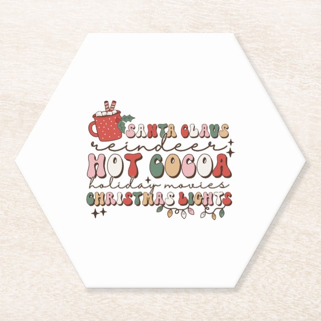 Posavasos De Papel navidades retro (Anverso)
