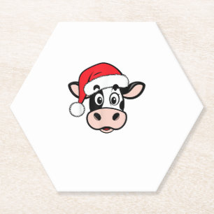 Posavasos De Papel Navidades Vacas Santa Cute Chicas De Noche De Noch