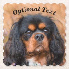Posavasos De Papel Negro y Tan Cavalier Rey Charles Spaniel Dog