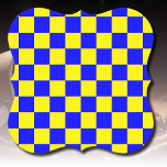 Posavasos De Papel Neon Blue Yellow Checkered Checkerboard Vintage<br><div class="desc">Tablero de verificación de color azul neón y amarillo | Vintage | Clásica | Trendy | Elegante | Moda | Mínimo</div>