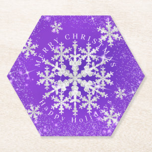 Posavasos De Papel Nieve: Blanqueo púrpura