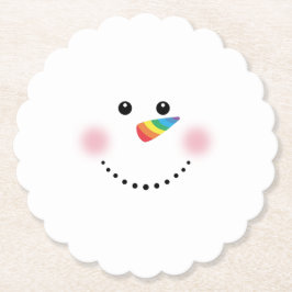 Posavasos De Papel Nieve de la nariz del cuerno de arcoiris de Unicor