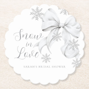 Posavasos De Papel Nieve enamorada
