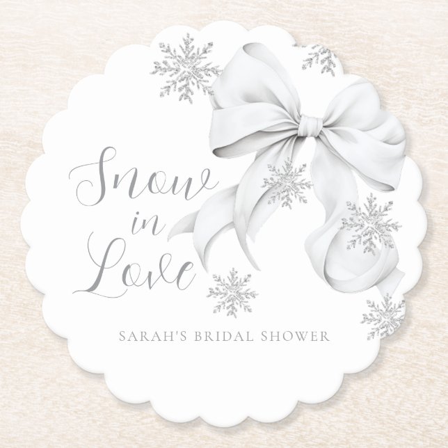 Posavasos De Papel Nieve enamorada (Anverso)