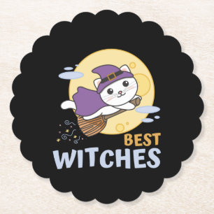 Posavasos De Papel Niños brujos de Halloween brujas brujas mejores br