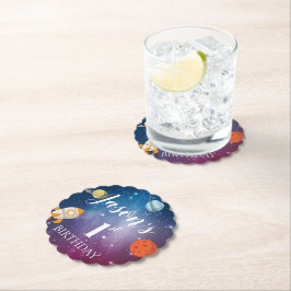 Posavasos De Papel Niños con temas de Galaxy Rocket Primer Fiesta de 
