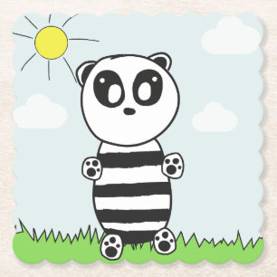 Posavasos De Papel Niños Panda