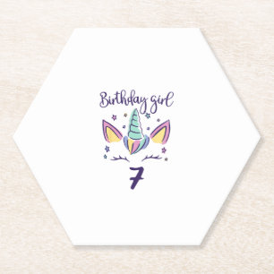 Posavasos De Papel Niños ya tengo 7 años camiseta de cumpleaños de un